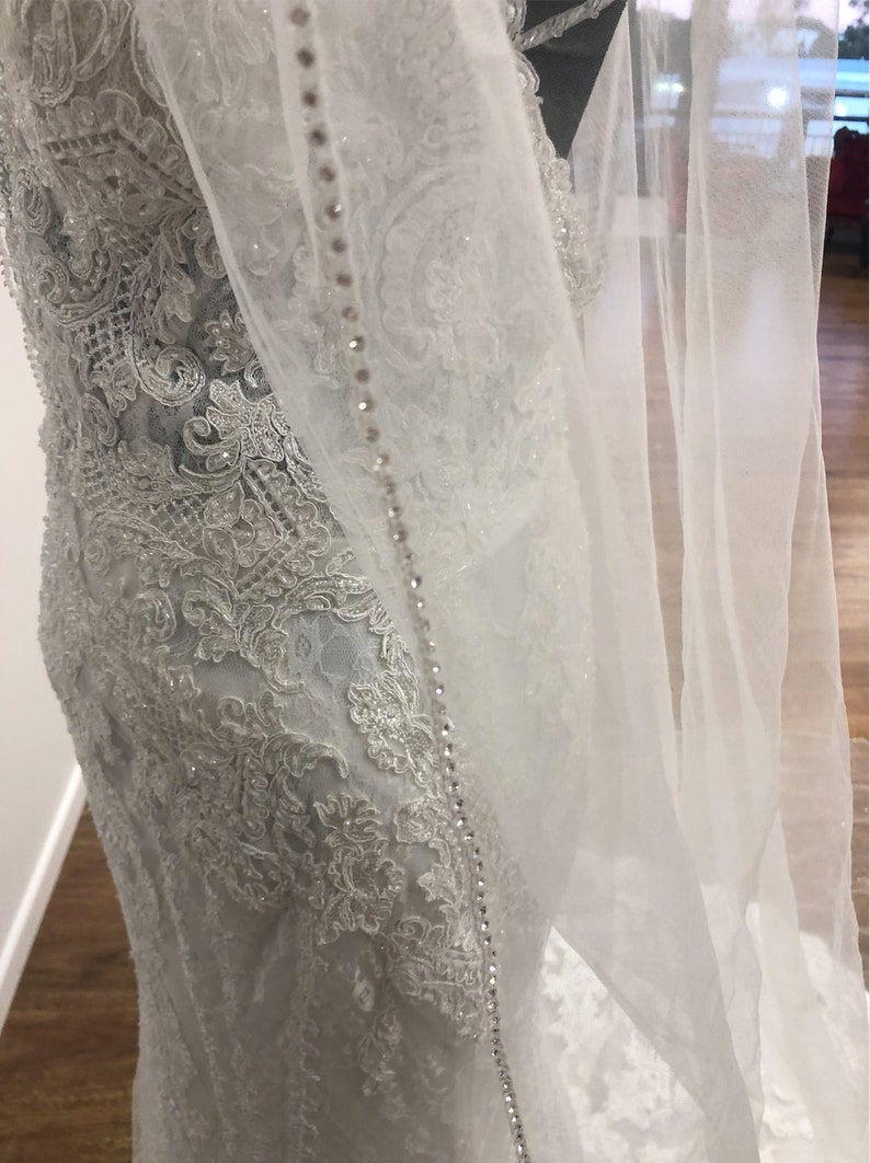 Wedding veil Ivory Veil Bridal Veil BIANCA 1 Tier Veil Cathedral Veil Veil Ivory Bridal Veil