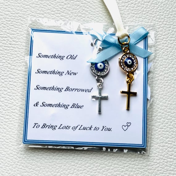 Something Blue Evil Eye Bridal Bouquet Charm: Good Luck Keepsake