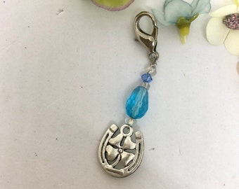 Something Blue, Bridal Pin, Good Luck Charm, Keepsake, Bridal Gift, Bridal Bouquet Charm - MIA