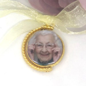 Double Sided Photo Charm, Bouquet Charm, Memory Charm, Bridal Charm, Keepsake Charm, Photo Bouquet Charm, Memorial Charm  WENDY GOLD
