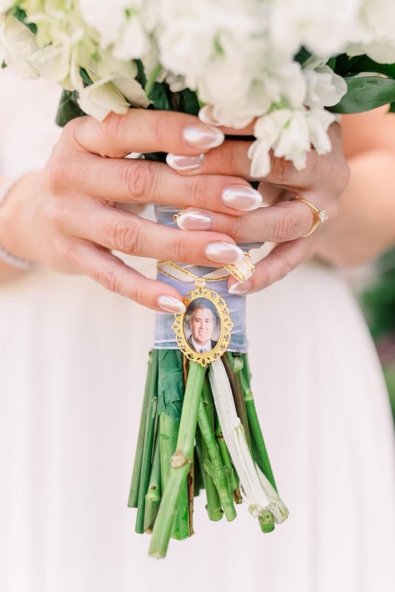 Gold Bouquet Photo Charm Bouquet Charm Memory Charm Bridal Charm Keepsake Charm Photo Bouquet Charm Memorial Charm ELOISE GOLD 1 Etsy