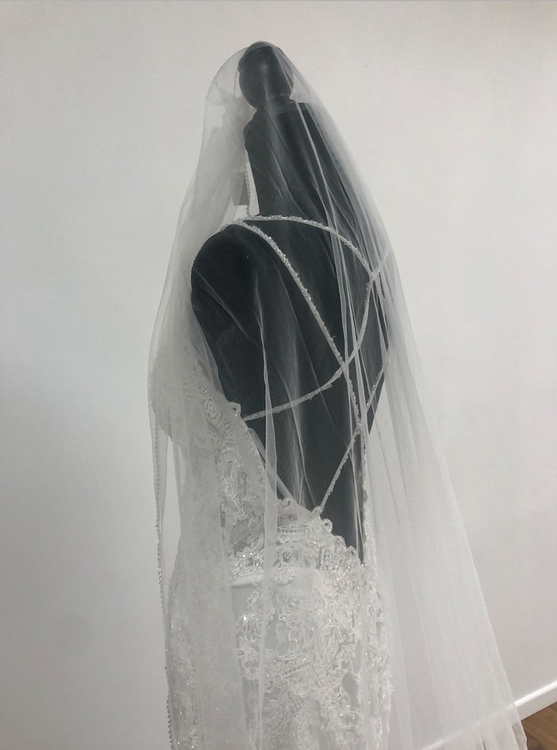 Wedding veil Ivory Veil Bridal Veil BIANCA 1 Tier Veil Cathedral Veil Veil Ivory Bridal Veil
