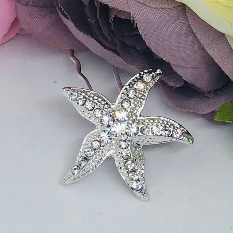 STAR Silver Starfish Hair Pin