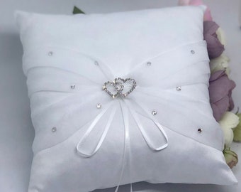 Ring Pillow, Page Boy Ring Pillow, Ring Bearer Pillow, Bling Ring Pillow, White Bling Ring Pillow, Ring Box - MICHAEL