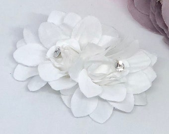 Floral Hair Pins, Silver Hair Pins, Hair Pins, Bridal Hair Pins, Wedding Headpiece, Bridal Hairpiece - TUTU