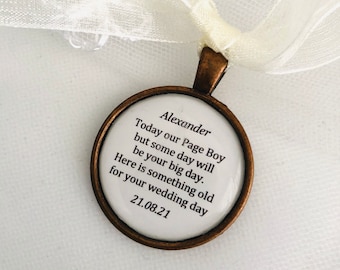 Page Boy Charm, Page Boy Keepsake, Page Boy Wedding Charm, Memory Charm - SIMON