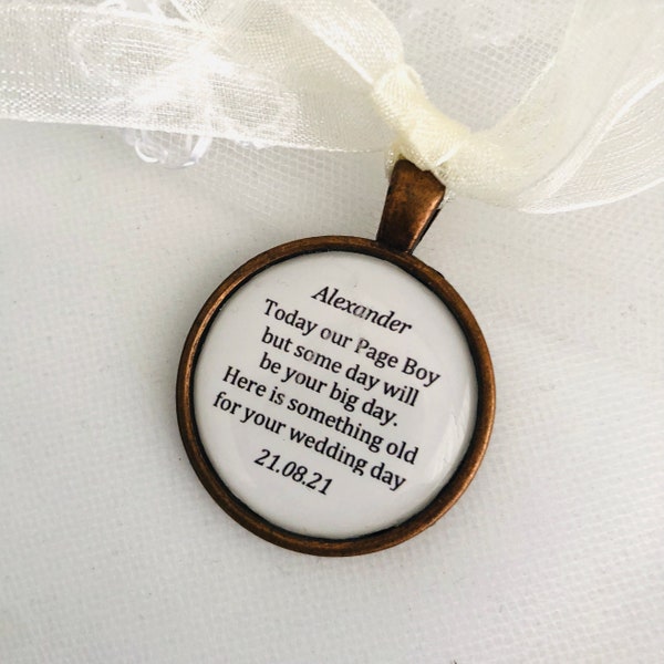 Page Boy Charm, Page Boy Keepsake, Page Boy Wedding Charm, Memory Charm - SIMON