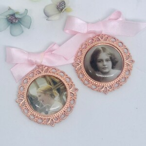 Double Sided Photo Charm, Bouquet Charm, Memory Charm, Bridal Charm, Keepsake Charm, Photo Bouquet Charm, Memorial Charm ELSIE ROSE