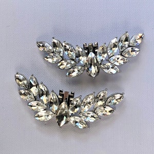 Shoe Clips, Bridal Shoe Clips, Wedding Shoe Clips, Crystal Shoe Clips, Sparkling Shoe Clips - FIONA