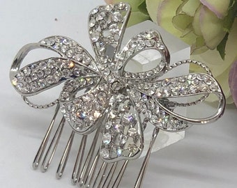 Silver Hair Comb, Bridal Hair Comb, Wedding Hair Comb, Bridal Hair Piece, Wedding Hair Piece - VIENNA