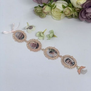 Rose Gold Bouquet Photo Charm, Bouquet Charm, Memory Charm, Bridal Charm, Keepsake Charm, Photo Bouquet Charm, Memorial Charm - ELOISE R4