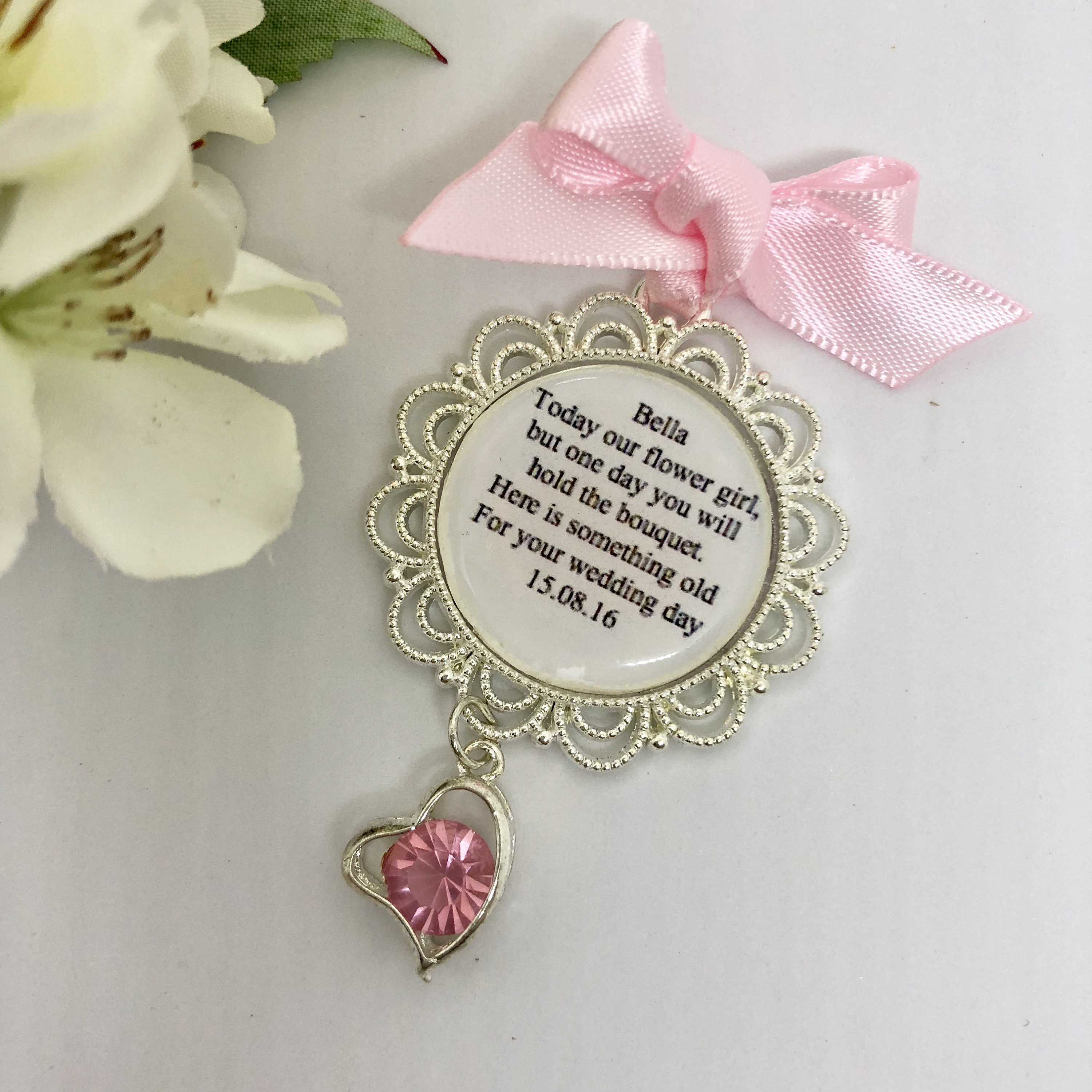flower girl keepsake charm