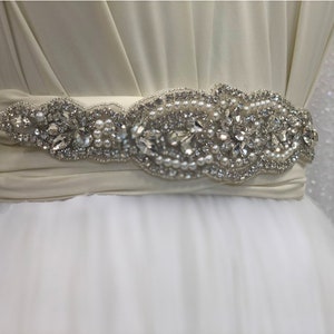 Cintura di cenere da sposa, cintura di cenere, cintura di nozze, cintura sash Rhinestone, cintura abito da sposa - NIKKI