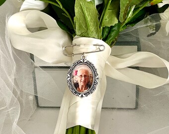 Silver Bouquet Photo Charm, Bouquet Charm, Memory Charm, Bridal Charm, Keepsake Charm, Photo Bouquet Charm, Memorial Charm - ELOISE SILVER 1