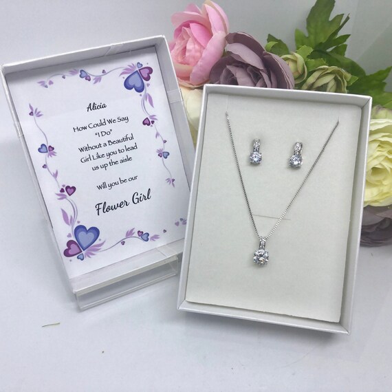 flower girl jewellery set
