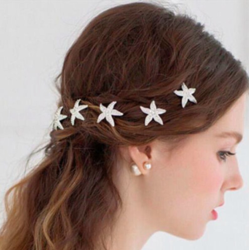 STAR Silver Starfish Hair Pin