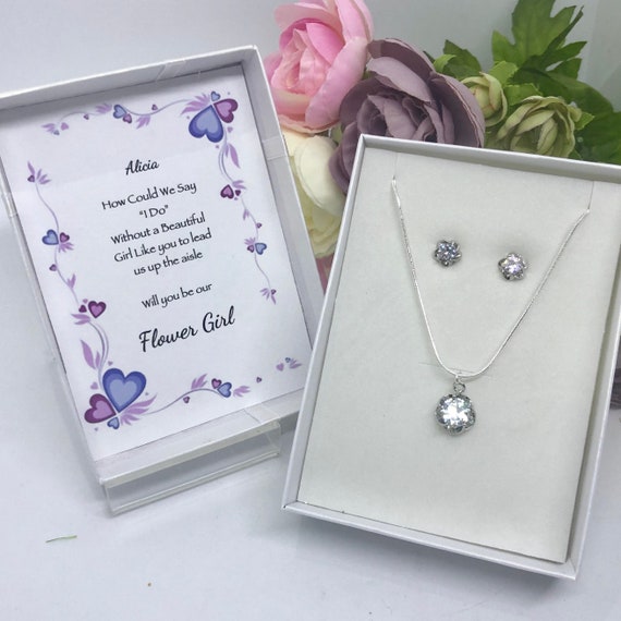 flower girl jewellery set