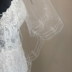 Fingertip Veil, 1 Tier Veil, Veil, Bridal Veil, Wedding Veil, White Bridal Veil, White Veil - RHONDA