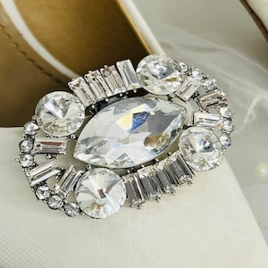 Shoe Clips, Bridal Shoe Clips, Wedding Shoe Clips, Crystal Shoe Clips, Sparkling Shoe Clips - OAKLEIGH