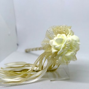 Ribbon Wand, Flower Girl Wand, Flower Wand, Princess Wand, Fairy Wand - ROSE