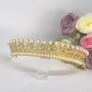 Gold Tiara, Gold Headpiece, Gold Bridal Tiara, Bridal Headpiece, Bridal Hair Accessory, Wedding Hair Accessories - REGATTA