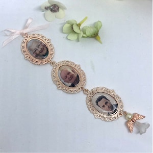 Rose Gold Bouquet Photo Charm, Bouquet Charm, Memory Charm, Bridal Charm, Keepsake Charm, Photo Bouquet Charm, Memorial Charm - ELOISE R3