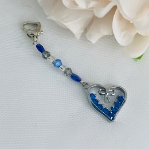 Something Blue, Bridal Pin, Good Luck Charm, Keepsake, Bridal Gift, Bridal Bouquet Charm - BROOKE