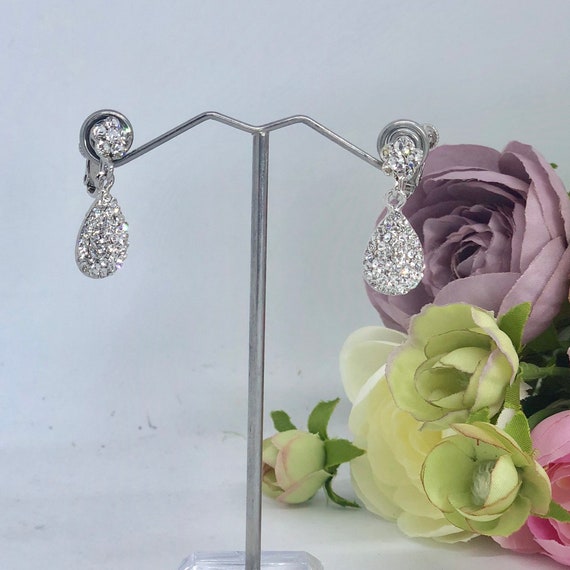 Boucles d'oreilles mariée avec clips - France