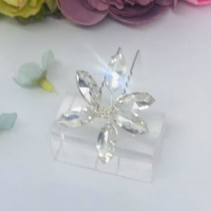 Silver Hair Pins, Hair Pins, Bridal Hair Pins, Wedding Hair Pins, Bridal Headpiece, Bridal Hairpiece - VIVIEN