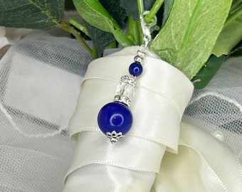 Something Blue, Bridal Pin, Good Luck Charm, Keepsake, Bridal Gift, Bridal Bouquet Charm - WINNIE