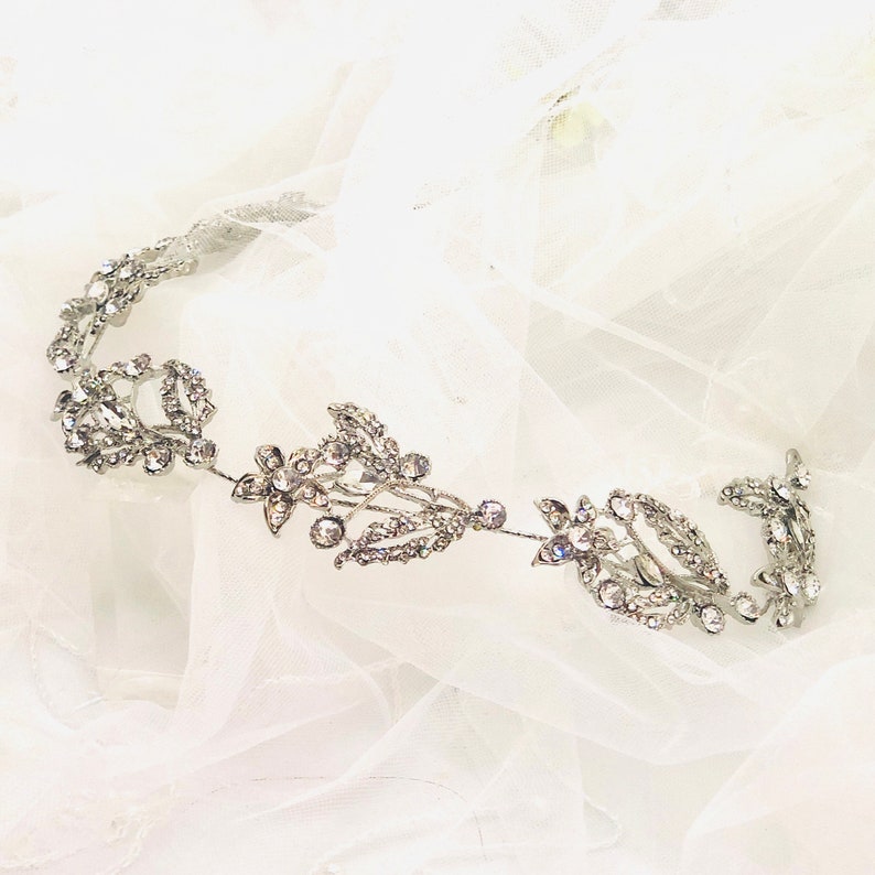 Silver Headpiece, Bridal Headpiece, Crystal Headpiece, Wedding Silver Headpiece, Bridal Headpiece, Crystal Headpiece, Wedding