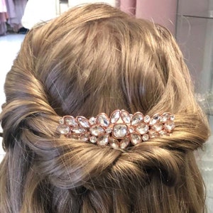 Rose Gold Hair Comb, Bridal Hair Comb, wedding Hair Comb, Bridal Hair Piece, Wedding Hair Piece - GAIL ROSE
