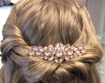 Rose Gold Hair Comb, Bridal Hair Comb, wedding Hair Comb, Bridal Hair Piece, Wedding Hair Piece - GAIL ROSE