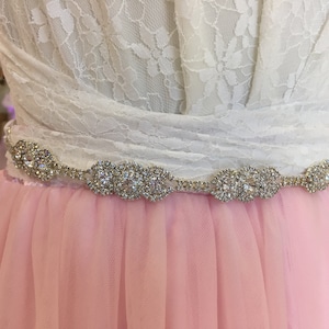 Bridal Sash Belt, Sash Belt, Wedding Sash Belt, Rhinestone Sash Belt, Wedding Dress Belt - BERNADETTE