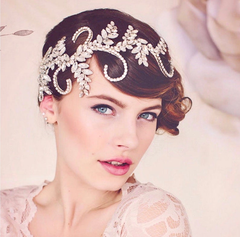 Crystal Wedding Bridal Head Piece GATSBY