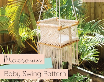 PATTERN Macrame Baby Swing DIY Instant Download Step by Step Instructions