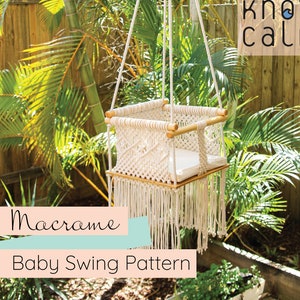 PATTERN Macrame Baby Swing DIY Téléchargement instantané Instructions étape par étape