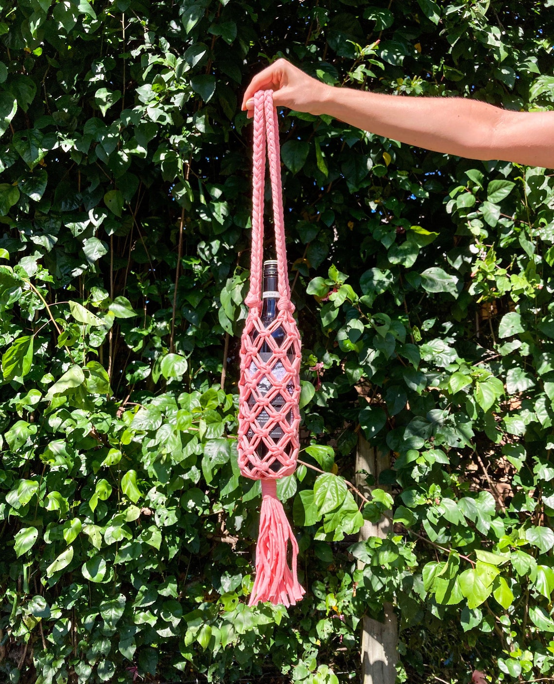 PATTERN Macrame Bottle Holder Wine Carrier Stretch Fit Etsy