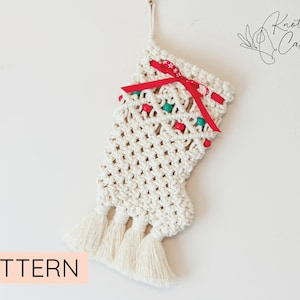 PATTERN Macrame Christmas Stocking