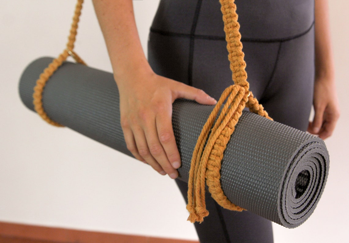 DIY Yoga Mat Strap with Macrame Knots - Make Something Mondays