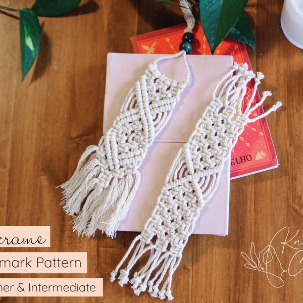 PATTERN Macrame Bookmark in two styles