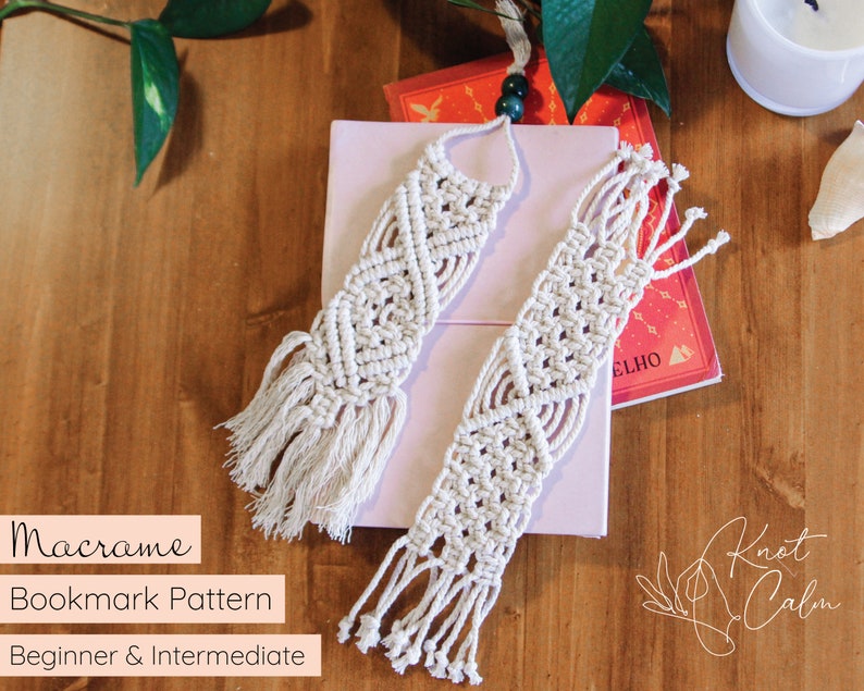PATTERN Macrame Bookmark in two styles image 1
