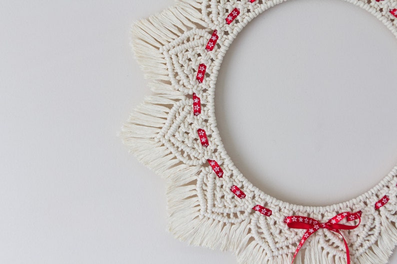 PATTERN Macrame Christmas Wreath image 3