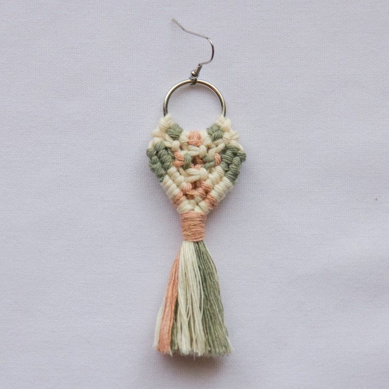 PATTERN Macrame Earrings Boho Earrings Fringe Earrings DIY Craft Instructions image 4