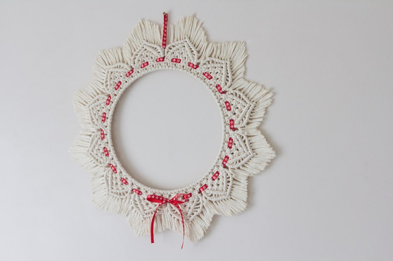 PATTERN Macrame Christmas Wreath image 2