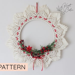 PATTERN Macrame Christmas Wreath