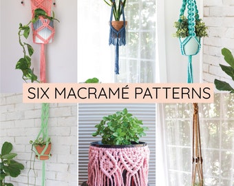 Macrame Plant Decor Patterns Book - SIX DIY PATTERNS