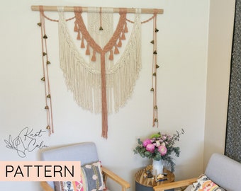 PATTERN Large Macrame Boho Wall Hanging