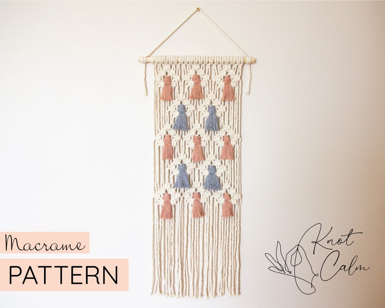 PATTERN Macrame Wall Hanging with Tassels image 1