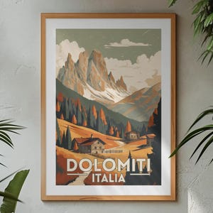 Die Dolomiten Italien Dolomiti Retro Vintage Travel Poster Print